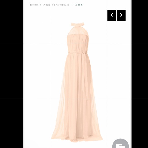 Amsale Tulle Chiffon Isobel dress in Bellini, size 0, Worn Once - Picture 6 of 12